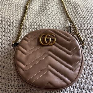Gucci Beige Chevron Crossbody Bag